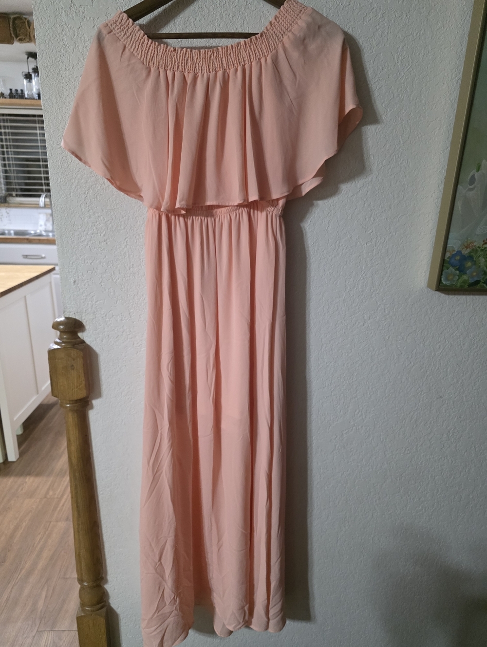 Show Me You Mumu Peach Off-Shoulder Dress - Medium